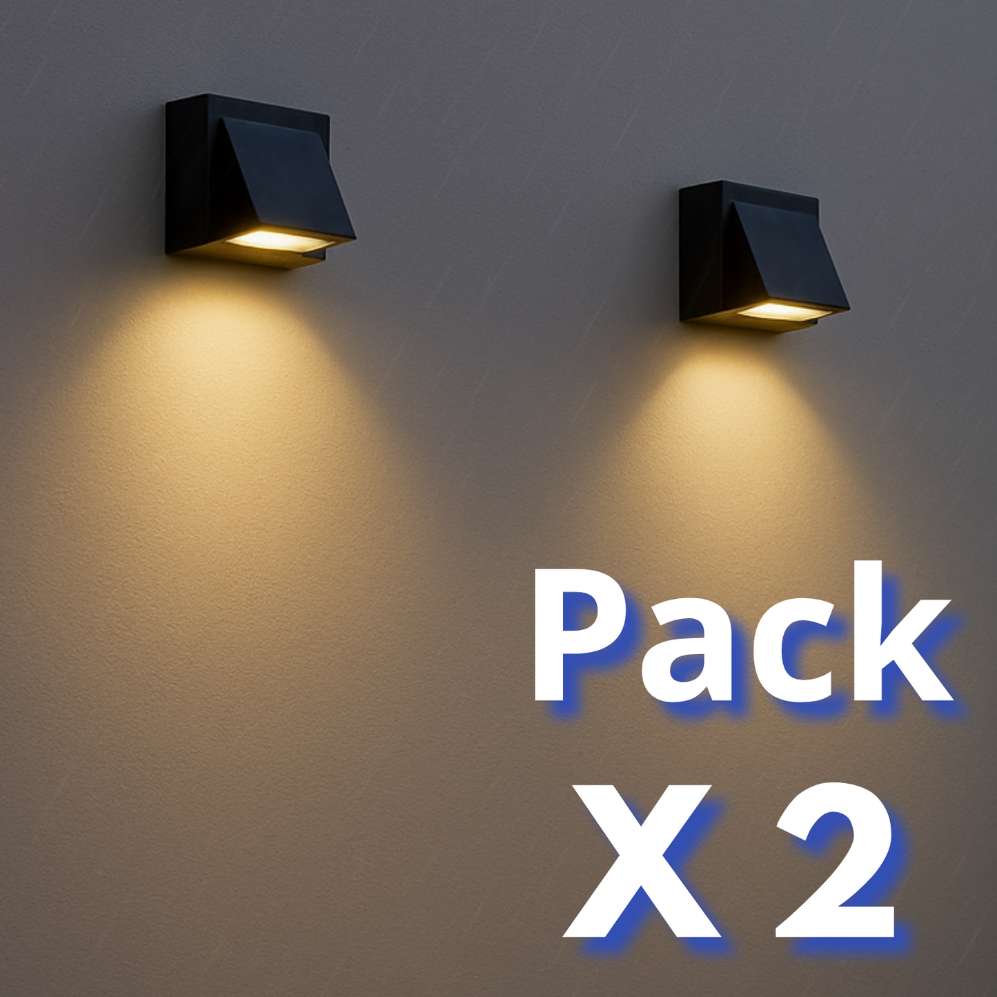 Pack de 2 Apliques Luminarias Triangulares LED 3W Luz Calida