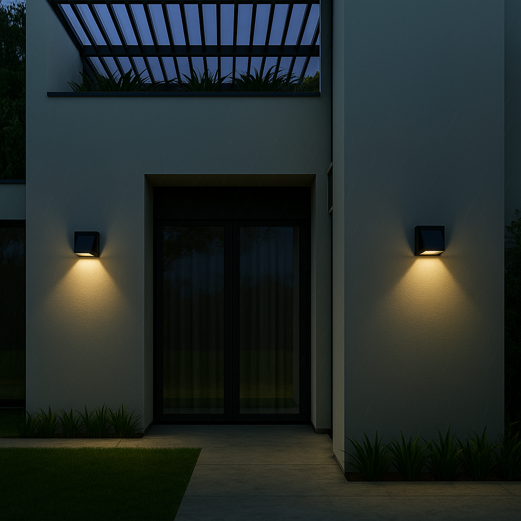 Pack de 2 Apliques Luminarias Triangulares LED 3W Luz Calida
