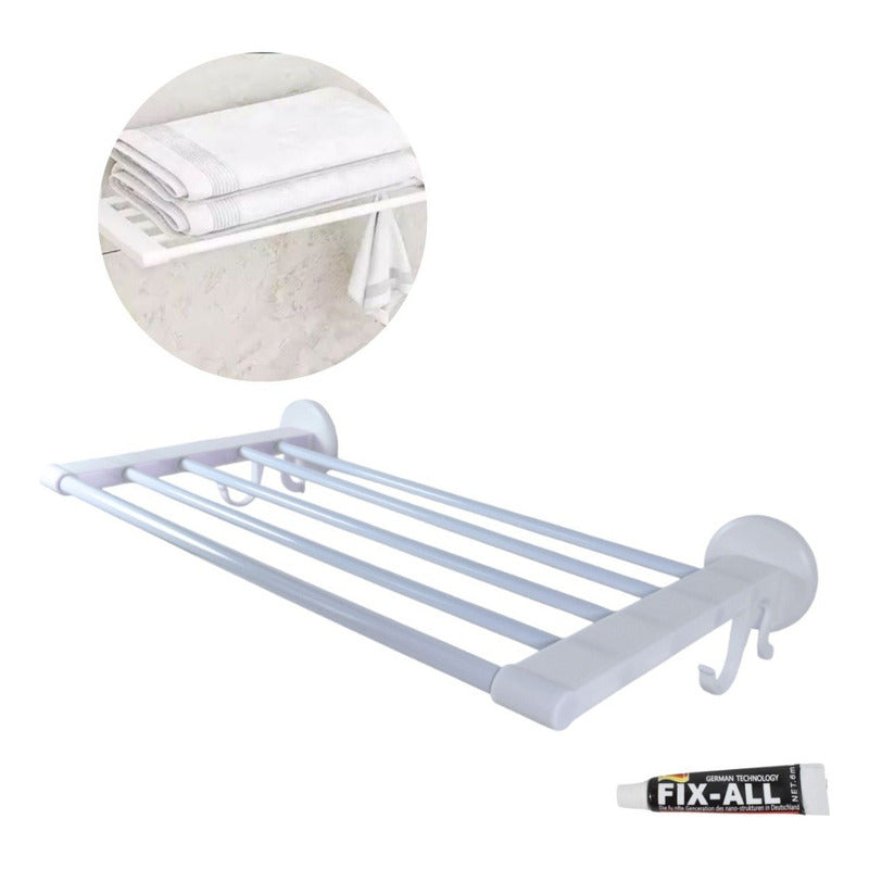 Toallero Colgante Para Baño 48x24cm Negro Y Blanco