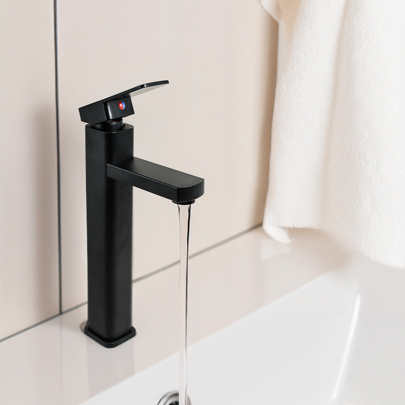Canilla Negra Para Lavatorio Baño Monocomando Mezcladora