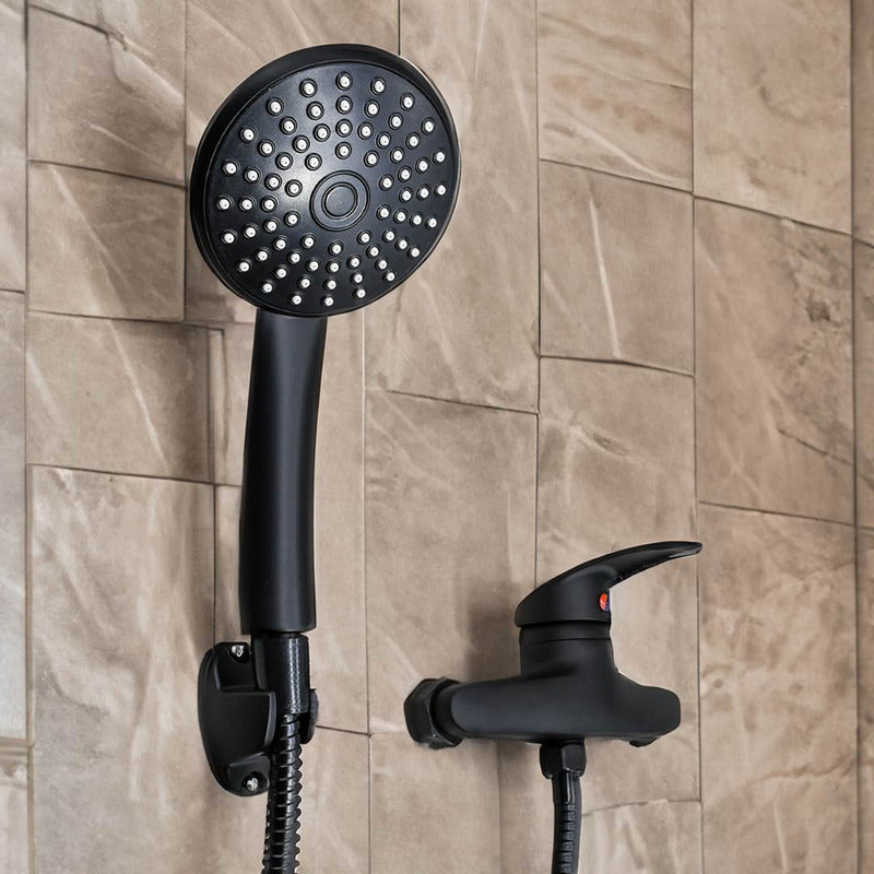 Monocomando Para Ducha Negro Baño Duchero Telefono Extensibl