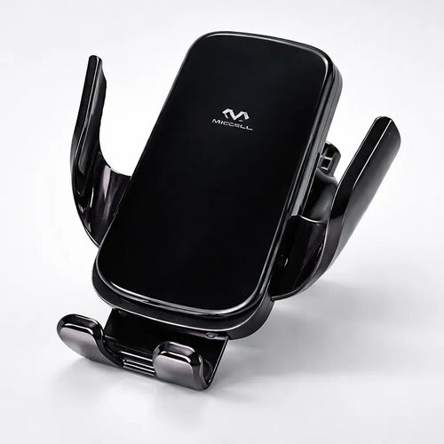 Soporte Cargador Celular Auto Inalambrico 15 W Ios Android Negro