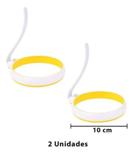 Set X2 Molde Para Hacer Huevo Frito Cocina Circular Varios