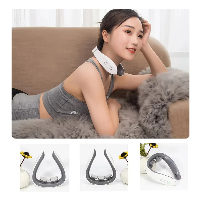 Masajeador De Cuello Portatil Recargable Diseño Ergonomico