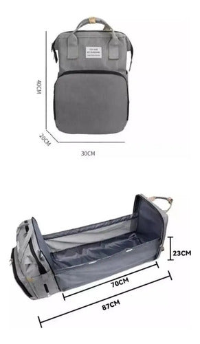 Mochila Pañalera Cuna Impermeable Multifunción Bebé Viaje Color Azul
