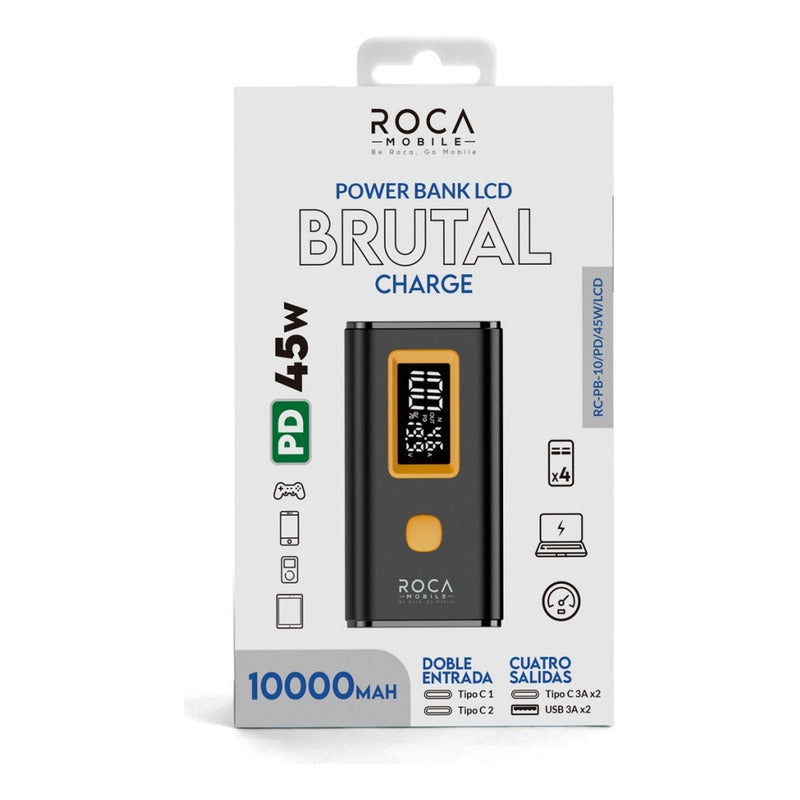 Power Bank 10.000mah 2 Usb 2 Tipo C Ideal Para Notebook 45w
