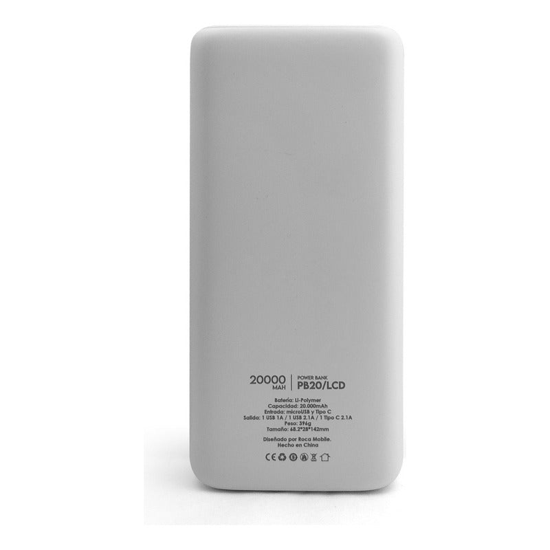 Power Bank 20.000mah Cargador Portatil Usb Con Pantalla Lcd