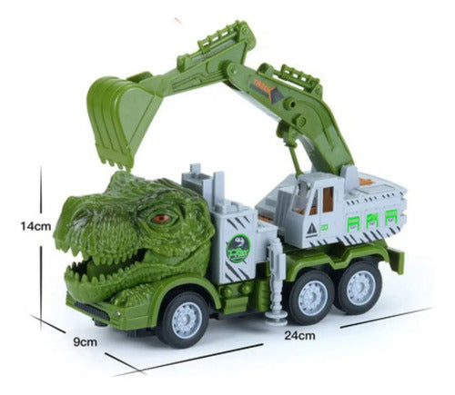 Auto A Control Remoto Con Luces Led Diseño Dinosaurio Aleatorio