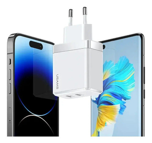 Cargador Pared 40w Tipo C Usb C Carga Rapida Negro Negro