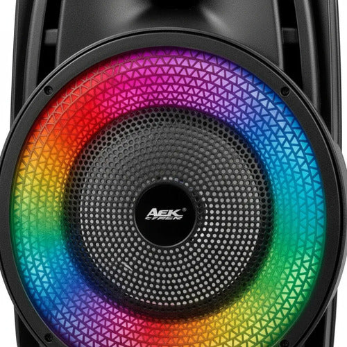 Parlante Inalambrico Bluetooth Ios Android 8 Pulgadas Luces Negro