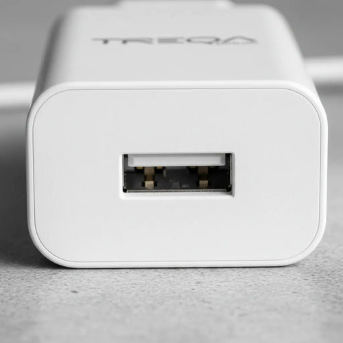 Cargador Pared Usb Micro Usb Carga Rapida 18w Cable Celular Blanco