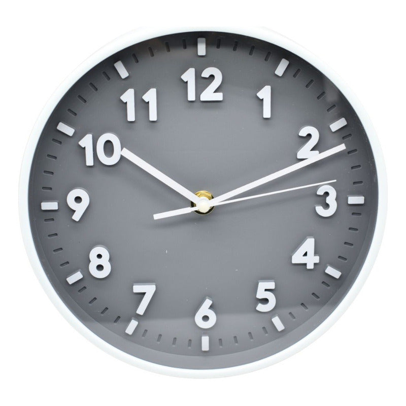 Reloj Para Pared De Plastico Redondo 19cm