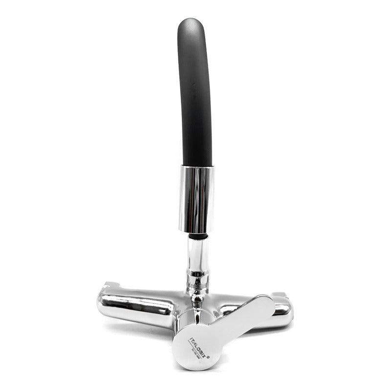 Grifo Monocomando 20cm Flexible Cocina Cromado Mesada Pared
