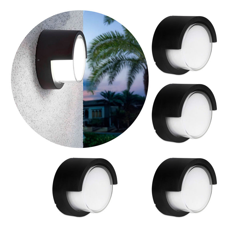 Set X4 Aplique Pared Exterior Luminaria Foco Lampara