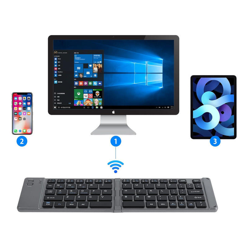Teclado Inalambrico Plegable Portatil Bluetooth