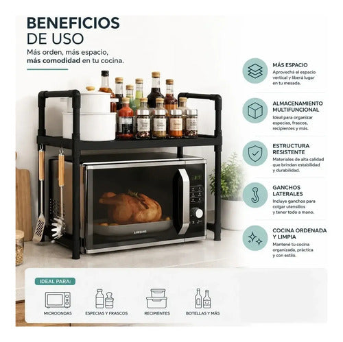 Organizador Para Cocina Microondas Estante Rack Multiuso Aleatorio