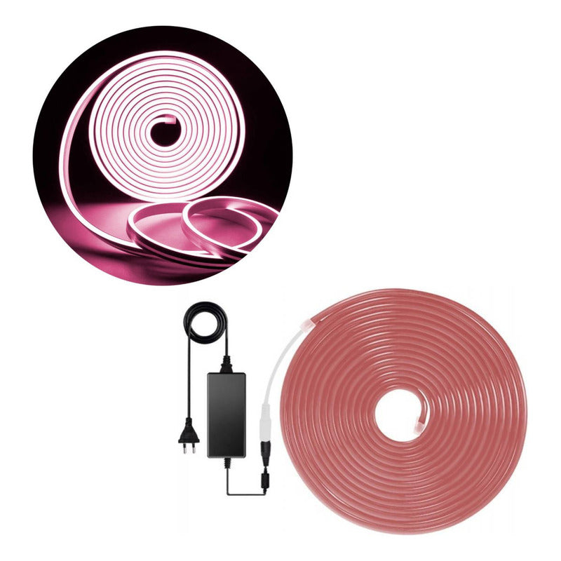 X2 Tira Led Neon Flexible 5 Mts Manguera Luz 10 Metros Total