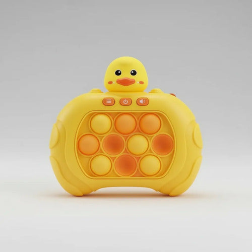 Juego Consola Pop It Pato Electrónica Luz Sonido Infantil Amarillo