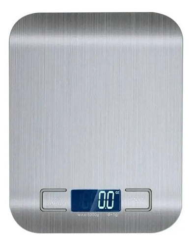 Balanza Digital Cocina Portatil Hasta 5 Kgs Plateado 5 Kg