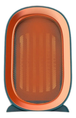 Mini Calefactor Eléctrico De Mesa Con Ventilador 1200w Color Azul Marino