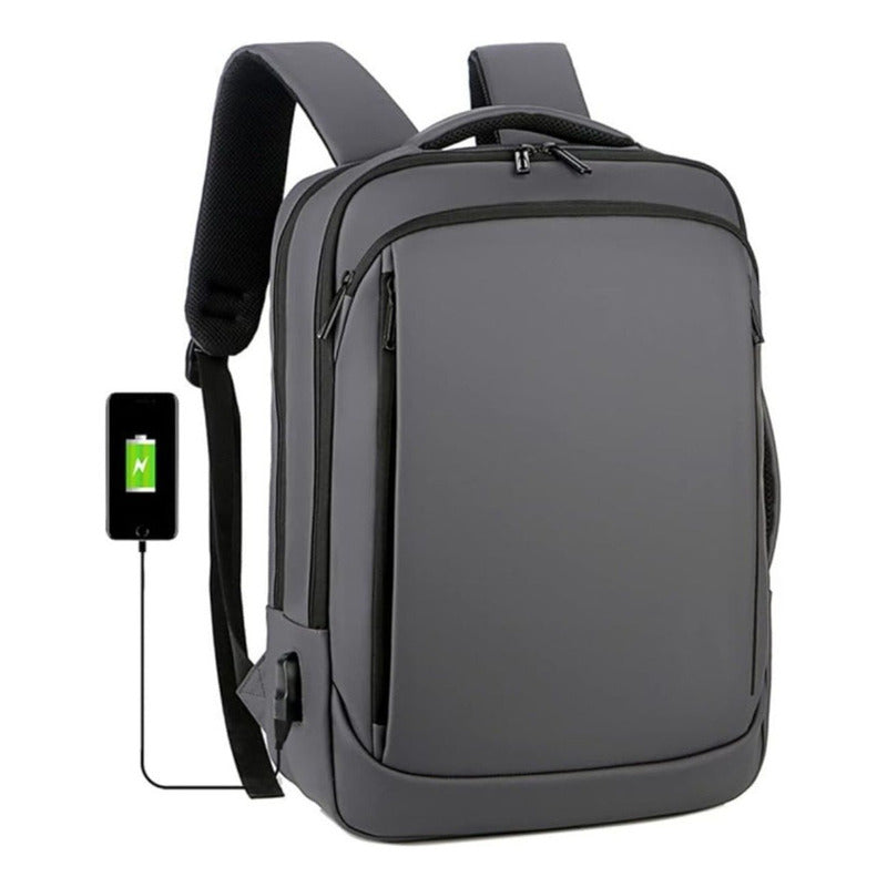 Mochila Imperpeable Para Viaje Con Puerto Usb 42x30x14cm