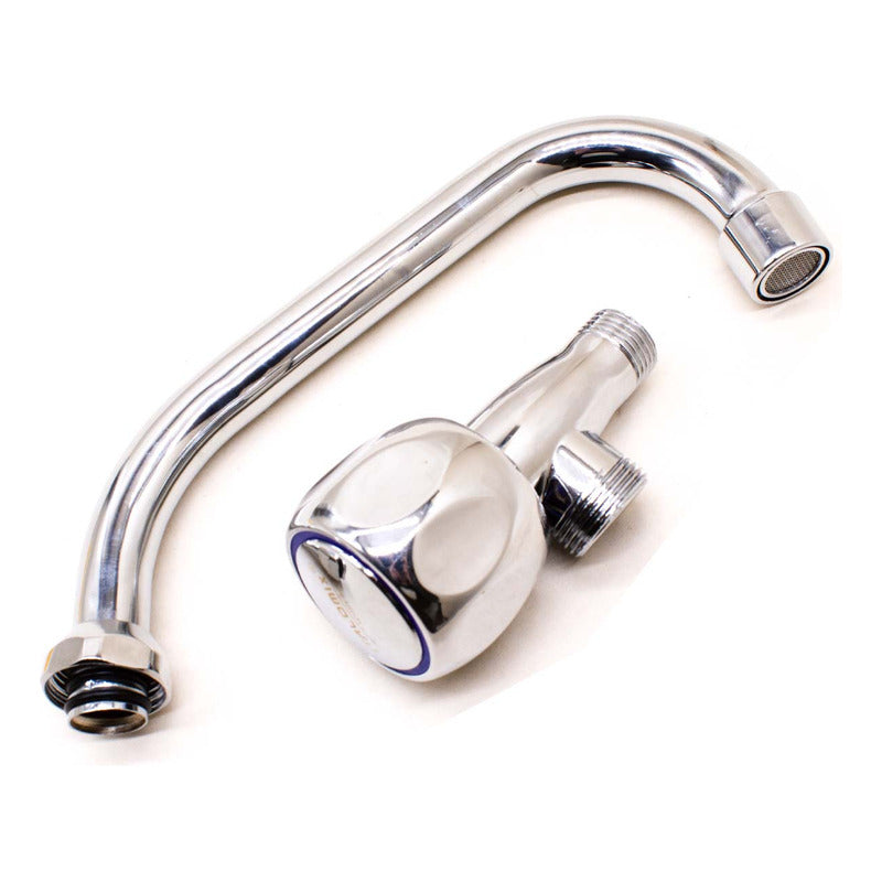 Canilla Cocina Pared Unitaria Grifo Mesada Metal Agua Fria