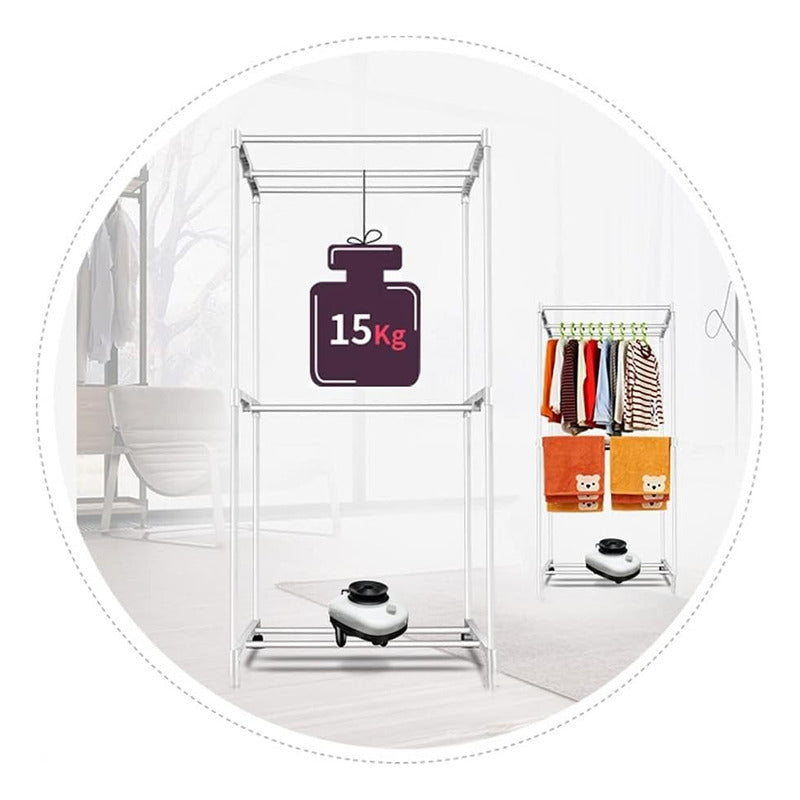 Secador De Ropa De Pie De Bolsa 1000w + 10 Perchas
