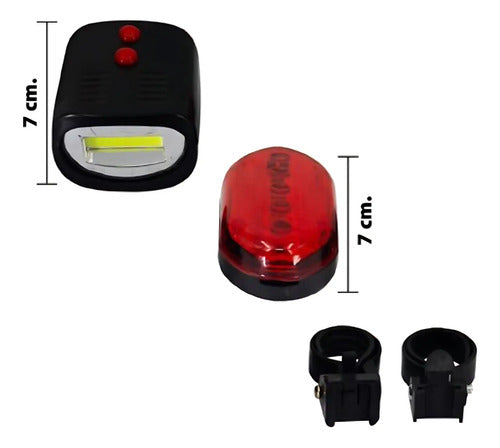 Pack Luz Led Para Bicicleta Impermeable Varios