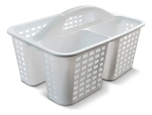 Canasto/cesto Organizador De Limpieza X2 Unidades Colombraro Color Blanco