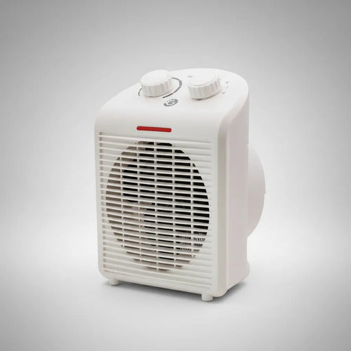Calefactor Portátil Caloventilador Eléctrico Termostato Beige