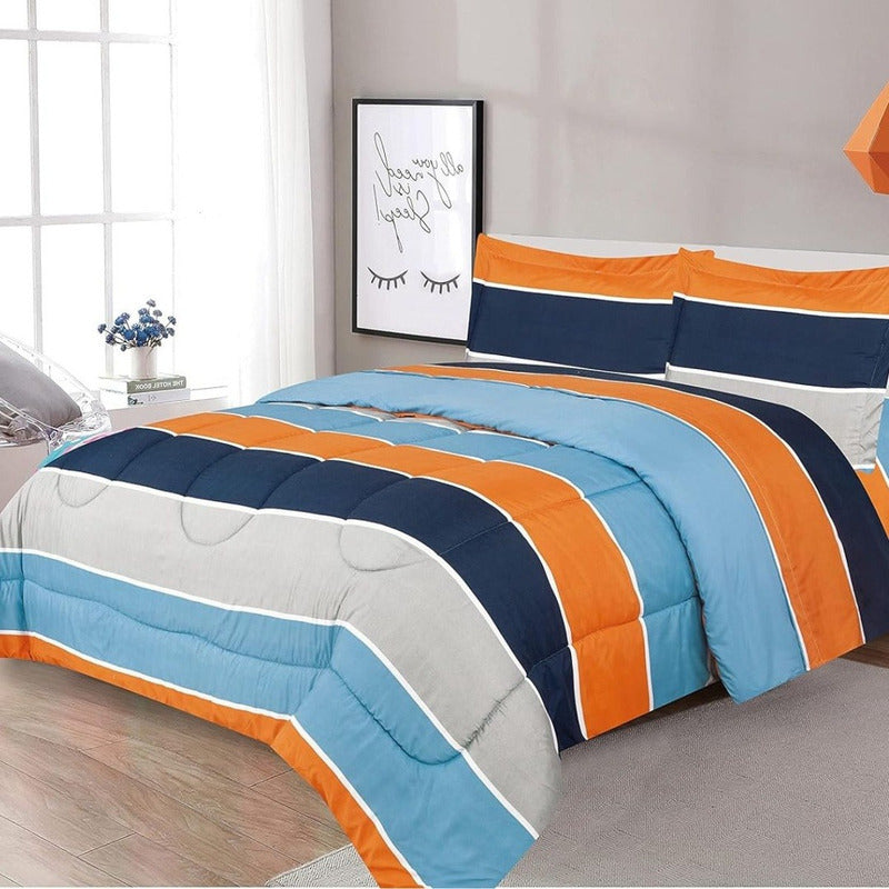 Acolchado Estampado Varios Diseños 2 Plazas Medidas 2x2,20m.
