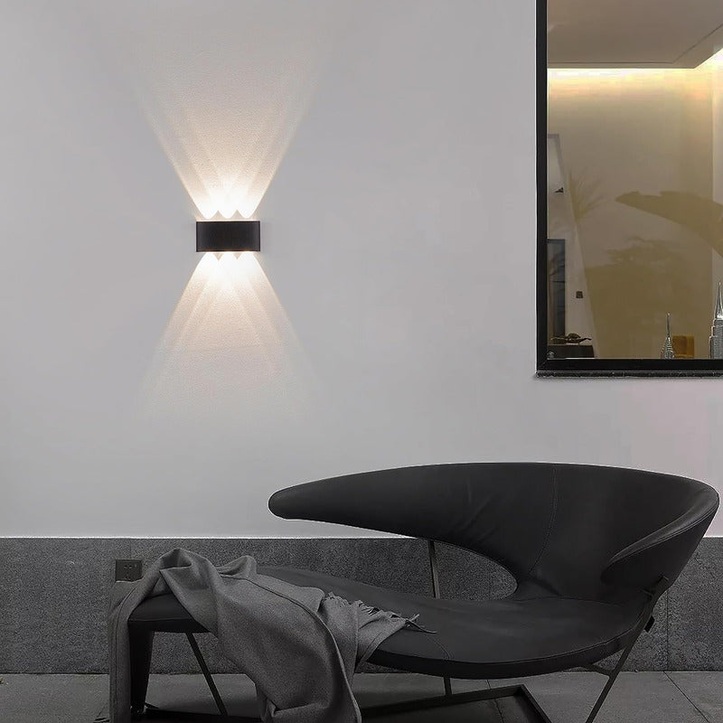 Foco Pared Aplique Exterior Lampara Bidireccional Luminaria