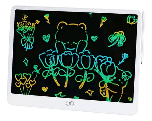 Tableta Lcd Dibujo Escritura Pizarra Infantil Magica 44x34cm Blanco