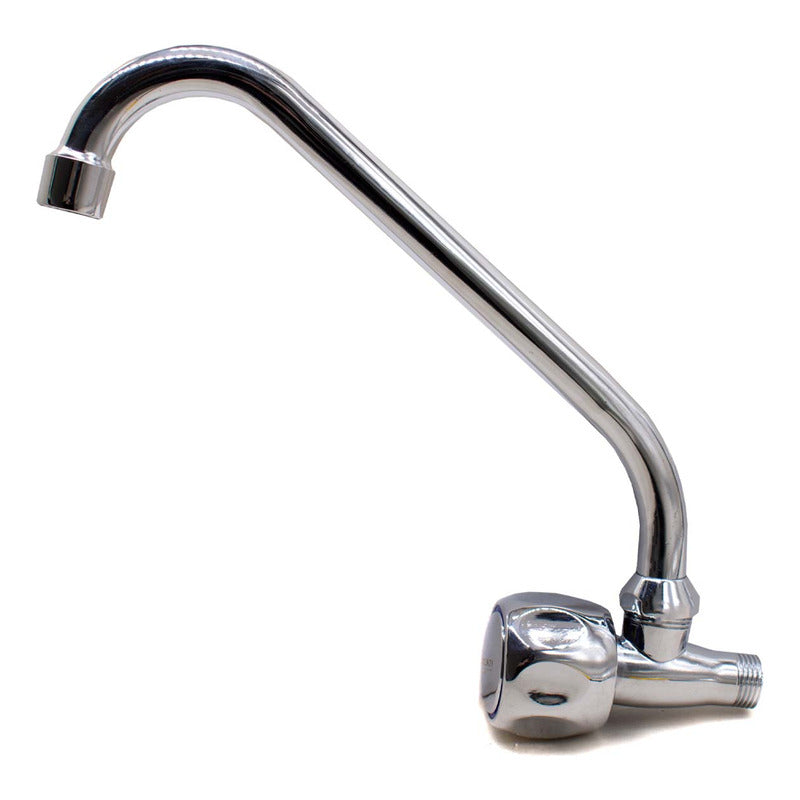 Canilla Cocina Pared Unitaria Grifo Mesada Metal Agua Fria