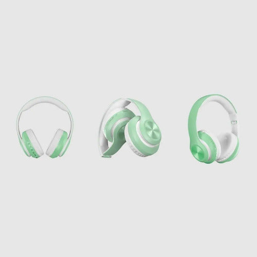 N/a.1 Audífonos Inalámbricos, Modelo Stn.39, Audífonos Bluetooth, Audífonos Con Micrófono Incluido, Conexión Inalámbrica, Audífonos Recargables Con Puerto Usb. Estilo Diadema.(verde) Verde Claro