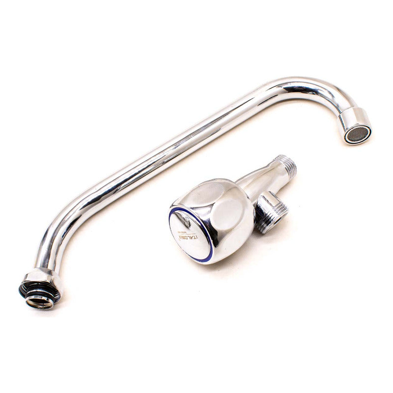 Canilla Cocina Pared Unitaria Grifo Mesada Metal Agua Fria