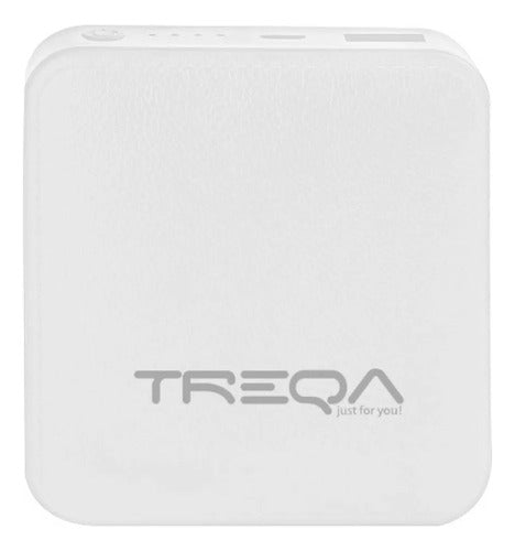 Power Bank Cargador Portatil Treqa 6000mah Usb 2.1a Celular Blanco