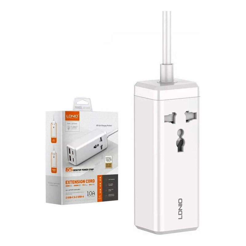 Cargador Usb Tipo C Y Usb Carga Rapida 65w + Enchufe Schuko