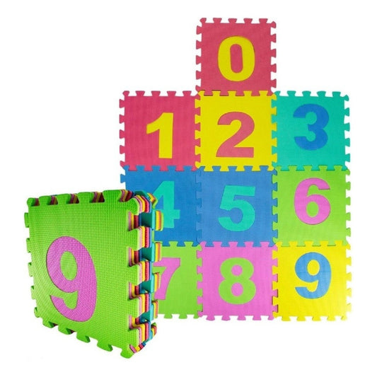 Alfombra Infantil Goma Eva Numeros X10 Unidades 30x30x0.8cm