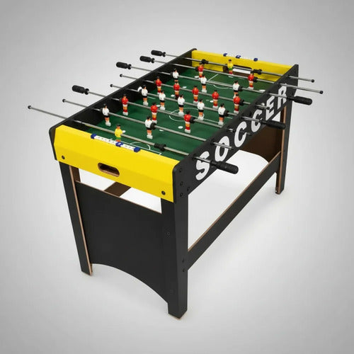 Futbolito Mesa 117x61x82cm Barras Metálicas Marcador Manual Negro Y Amarillo