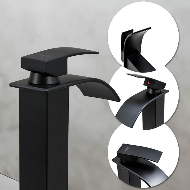 Canilla Negra Para Lavatorio Baño Monocomando Mezcladora