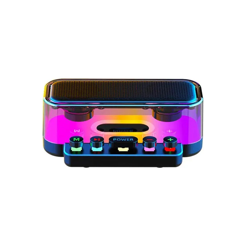 Parlante Portatil Bluetooth Con Luces Led Rgb 2400mah