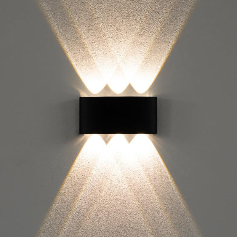 Set X4 Foco Pared Aplique Exterior Luminaria Bidireccional
