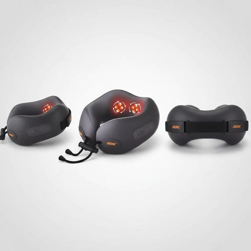 Almohada Masajeador Cuello Cervical Recargable Calor Terapia Gris