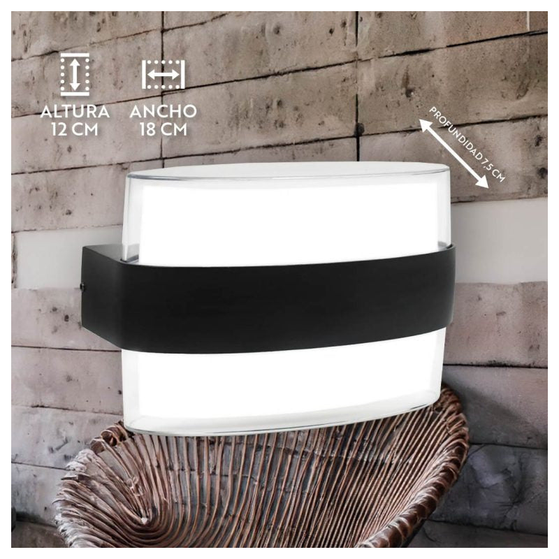 Aplique Pared Exterior Luminaria Lampara Bidireccional Foco