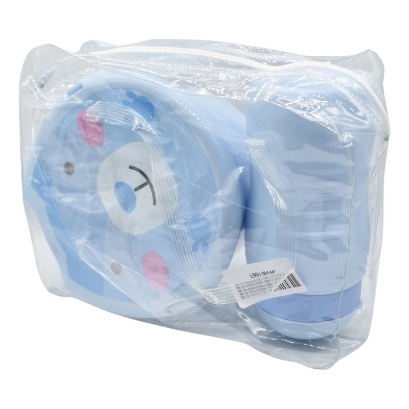 Lonchera Vianda Infantil Con Vaso Y Cubiertos De Plastico