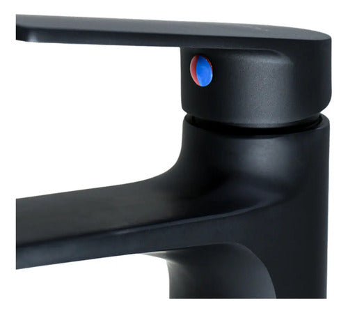 Canilla Negra Para Lavatorio Baño Monocomando Mezcladora