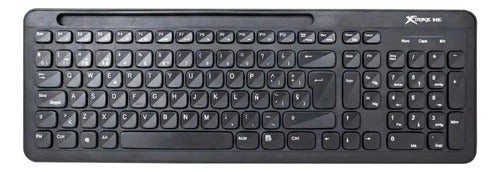 Teclado Inalámbrico Gamer Bluetooth 2.4g Español Numérico Negro Español Latinoamérica
