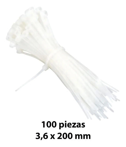 Precintos Blancos Bridas De Plastico 100 Unidades Blanco