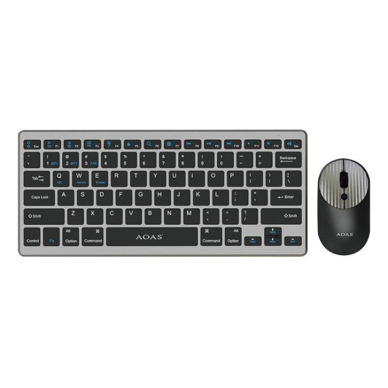 Combo Teclado Y Mouse Inalambrico Con Bluetooth Recargable